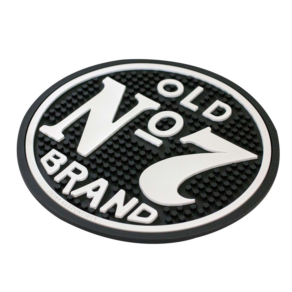 Jack Daniels Black Old No. 7 Round Bar Mat Black