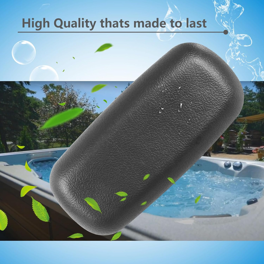 2 Pack Hot Tub Compatible with Master Spas Pillow - Generic Charcoal Grey Flat P