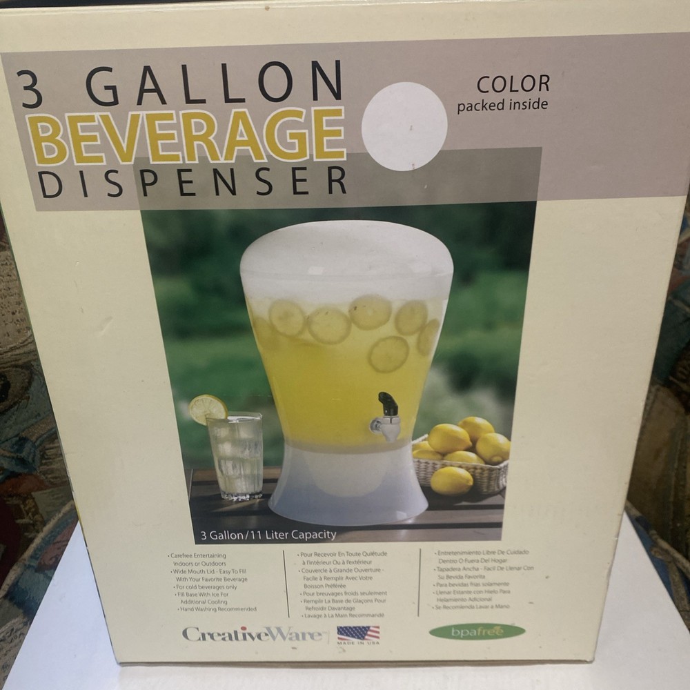 CreativeWare 3-Gallon (11 Liter) Unbreakable Beverage Dispenser