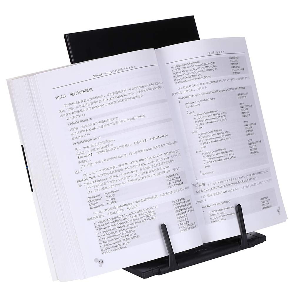 KLOUD CityBlack Metal Desktop Document Book Holder with 7 Adjustable Position...