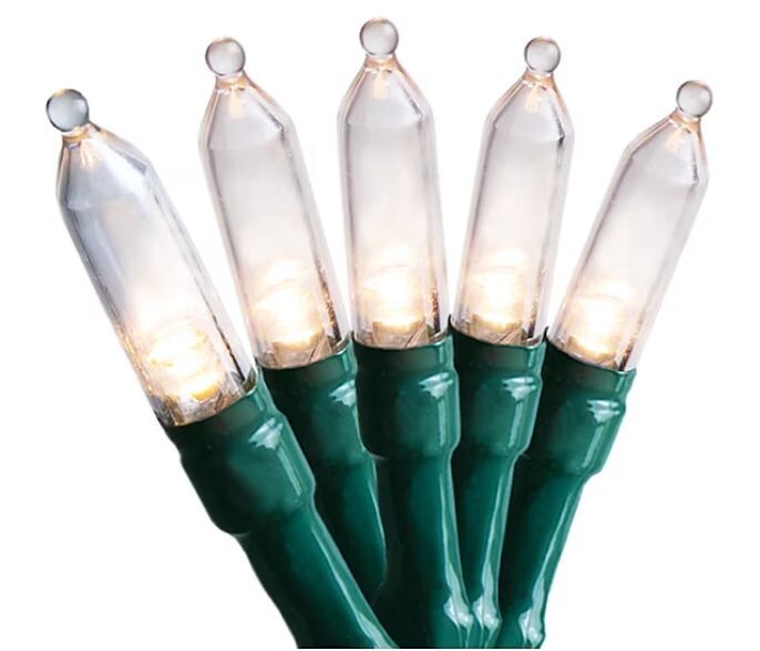 GE StayBright 500-Count 104.4-ft White LED Plug-In Christmas String Lights