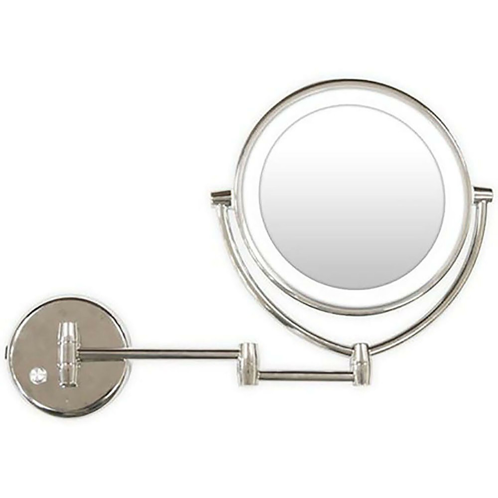 Rucci Wall Mounted L.E.D. Lighted Makeup Mirror, 7x| 1x Mag.Chrome, M950