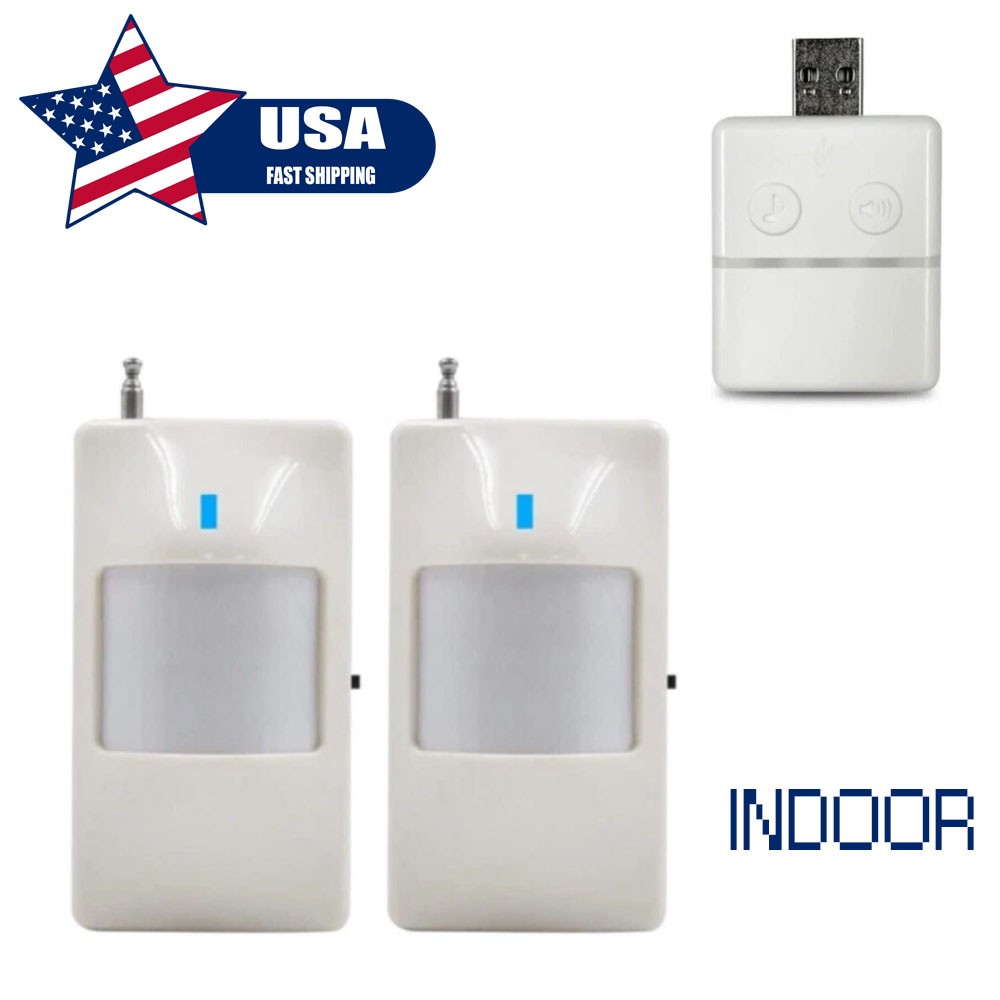 Wireless Alarm Motion Infrared Sensor Garage Alert Home Driveway Secure System