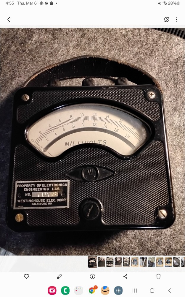 Vintage Westinghouse Portable DC Voltmeter