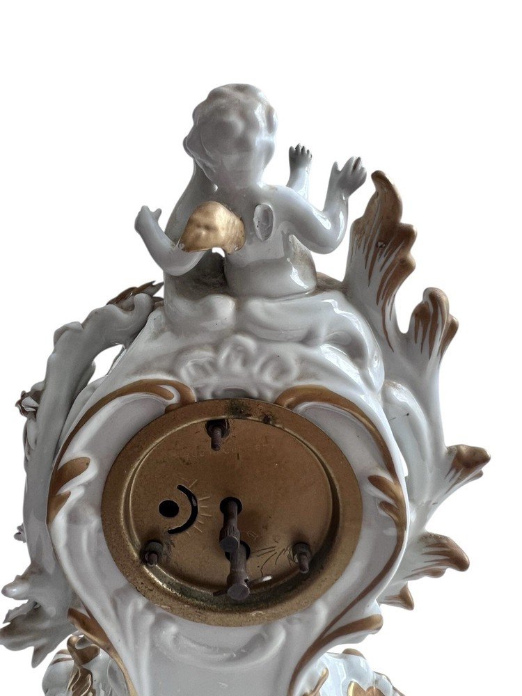 Capodimonte Baroque Porcelain Mantel Clock
