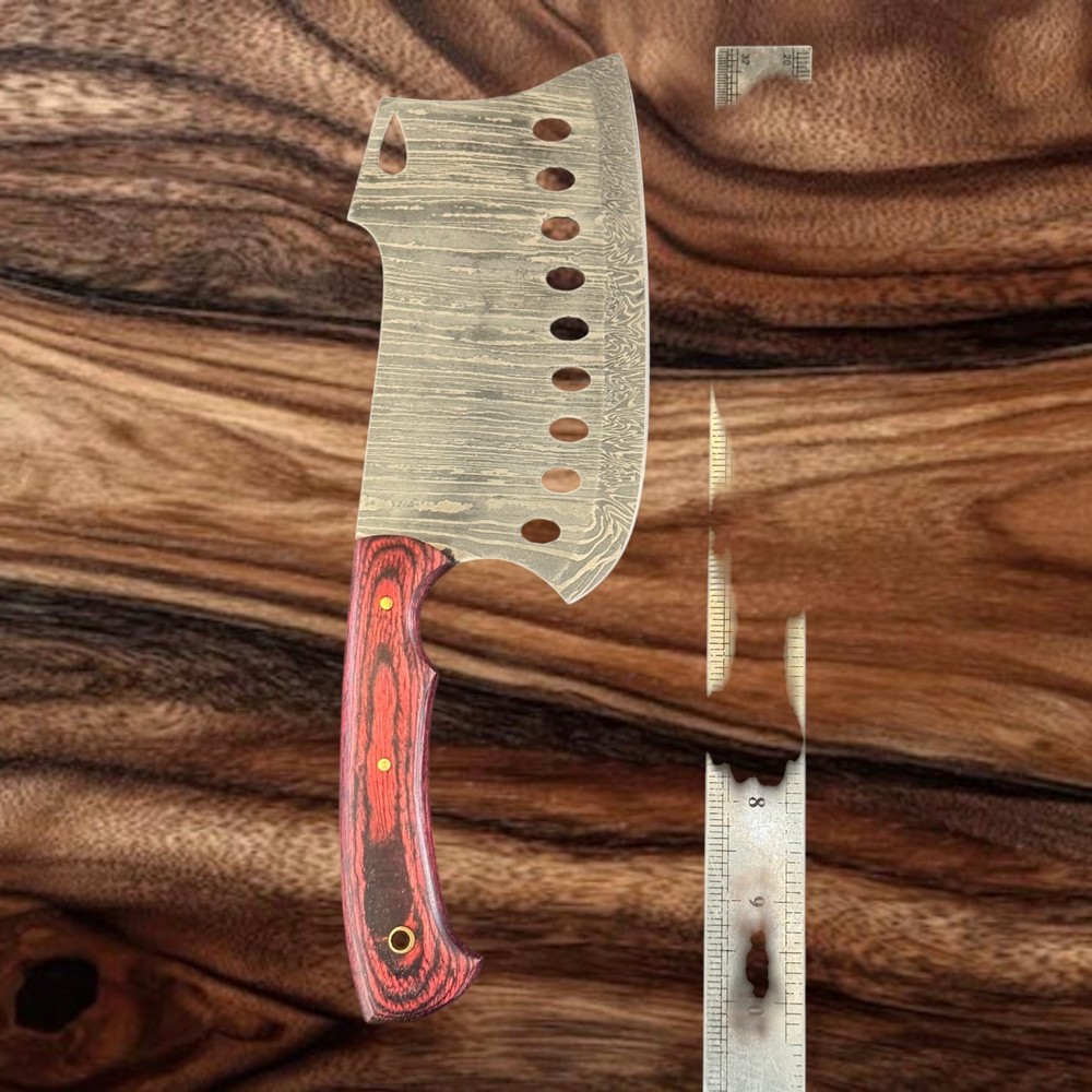 11"Fire Storm Damascus Blade cleaver For Chef Use Tx 1296 ?