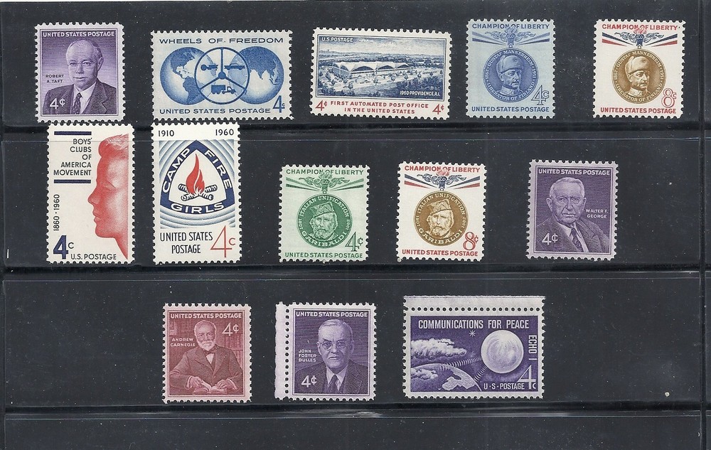 1960 - Commemorative Year Set - US Mint Never Hinged Stamps