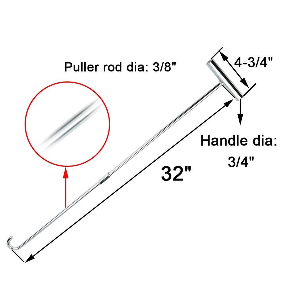 5th Wheel Pin Puller 32" Solid Steel with Chrome Plating Heavy Duty - 2pack 2