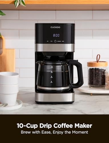 Classic 10-Cup Drip Coffee Maker, Easy To Use Coffee Machine with