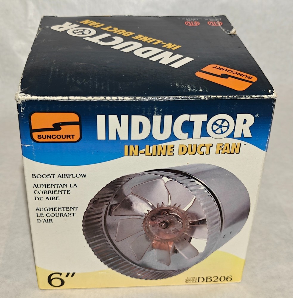 6 inch inline duct fan - DB206 - 250 CFM