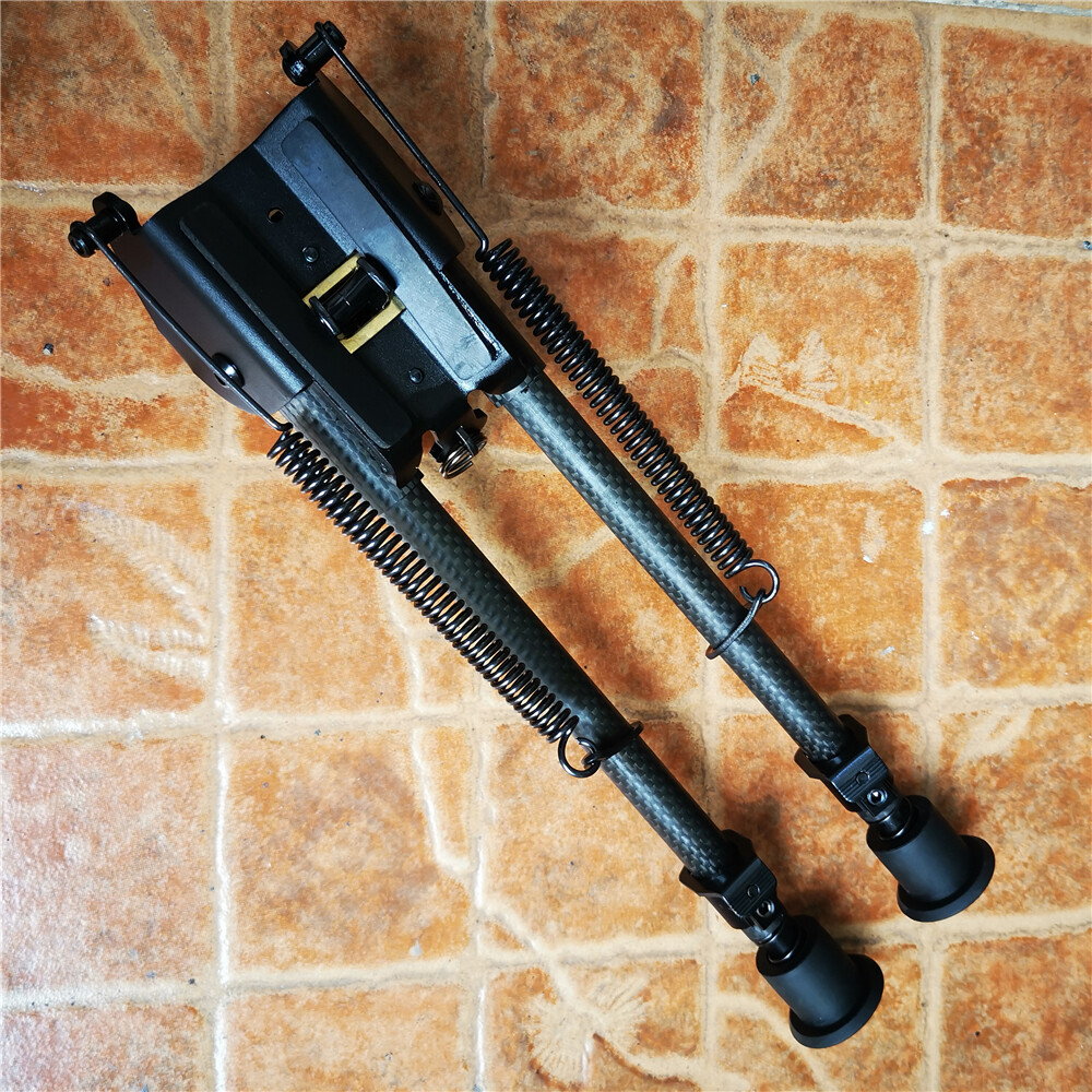 6" 9"13" Carbon Fiber Foldable Adjustable Spring Return Hunting Rifle Bipod