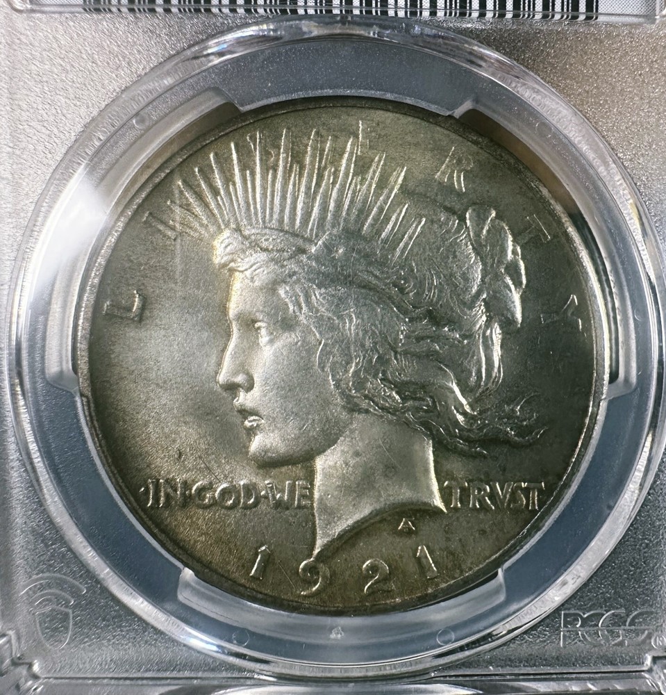 1921 peace silver dollar PCGS Scratch-UNC Details