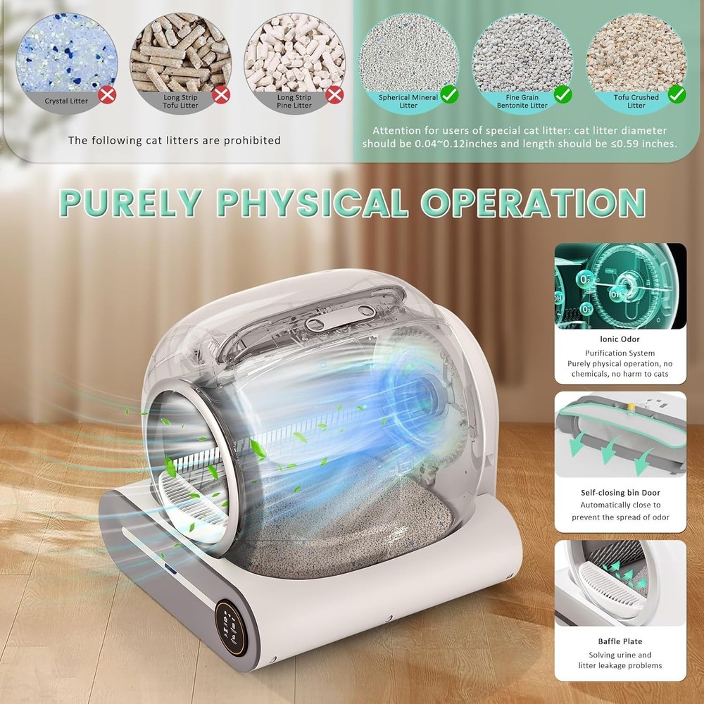 Self Cleaning Cat Litter Box, Automatic Kitty Litter Box, Auto Litter Robot