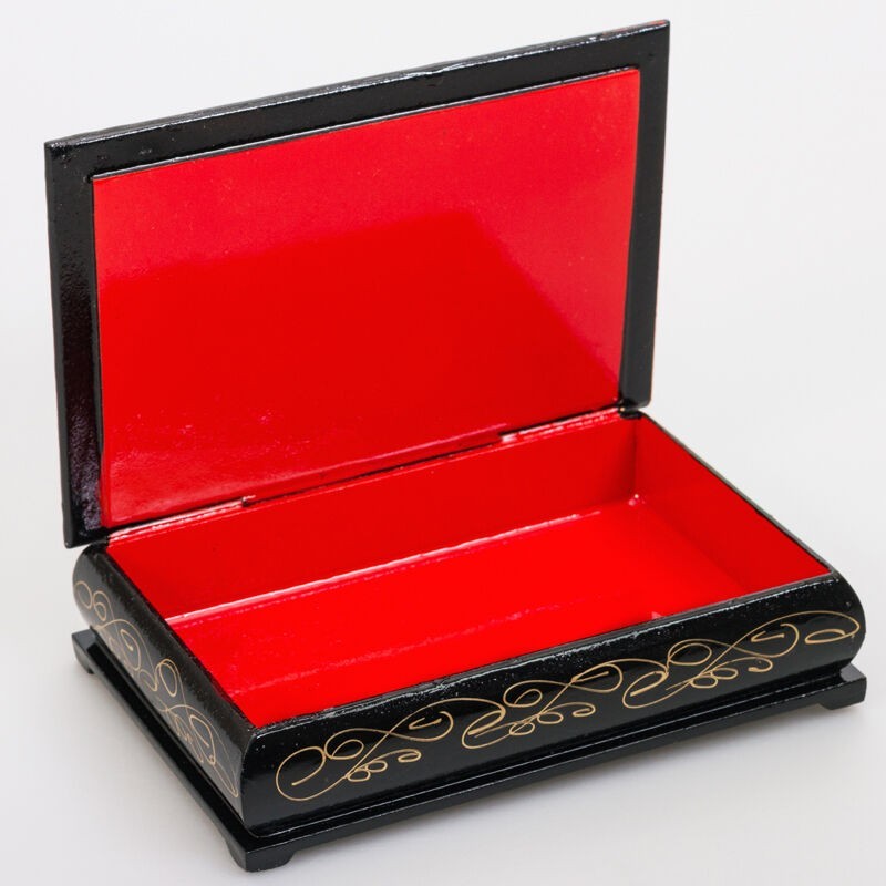 Magic Carpet Lacquer Trinket Box Keepsake Jewelry Box 5"x7"