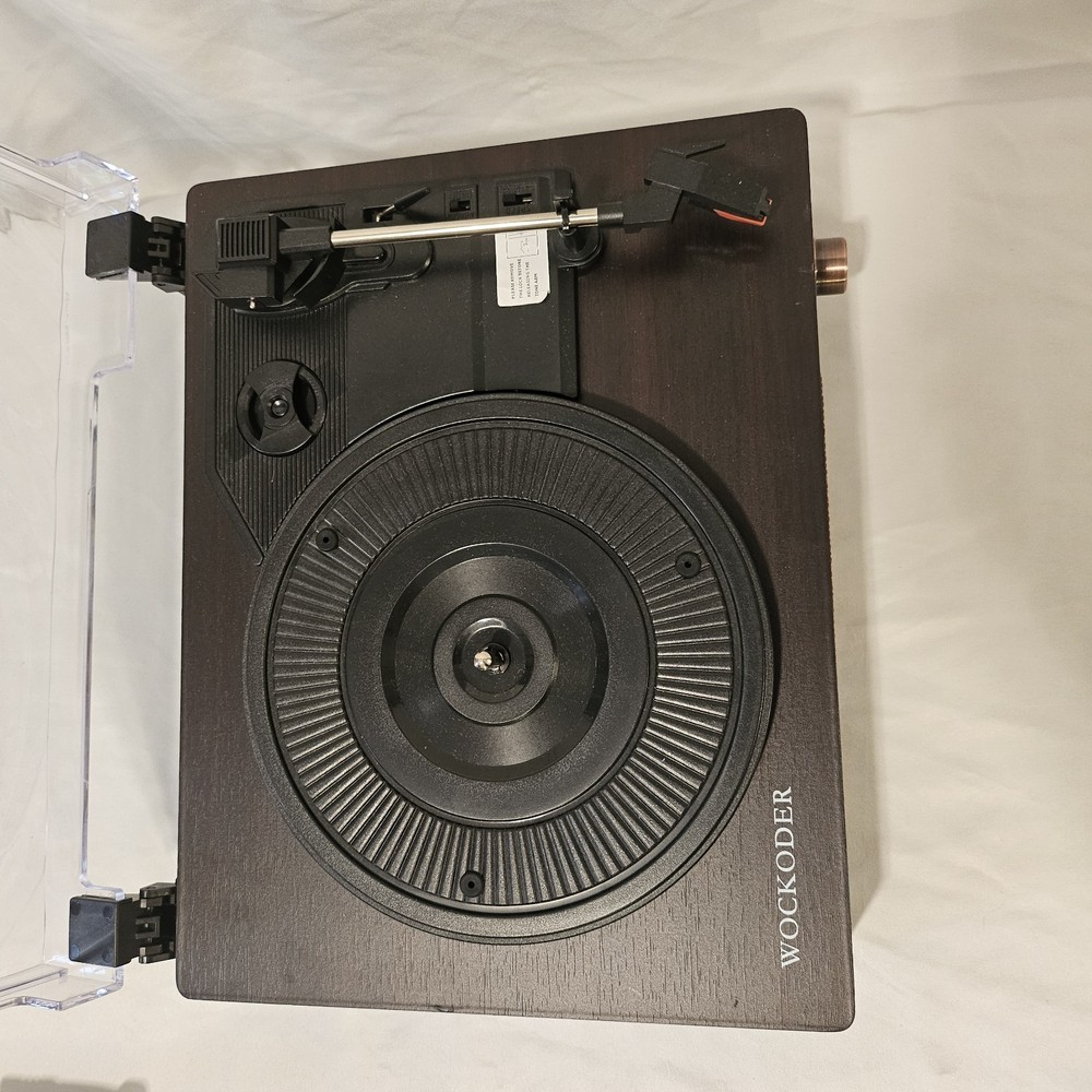 Wockoder Bluetooth Turntable Record Player – Built-In Speakers – RCA Out – Works