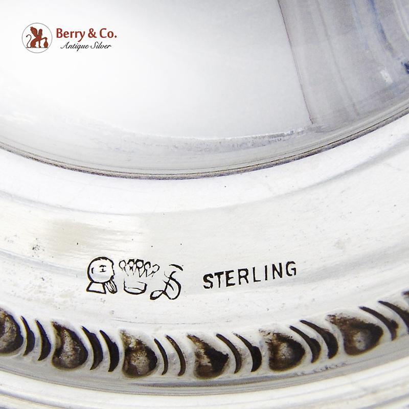 Sectional Serving Bowl Sterling Silver Thick Cut Crystal Sheffield Silver Co