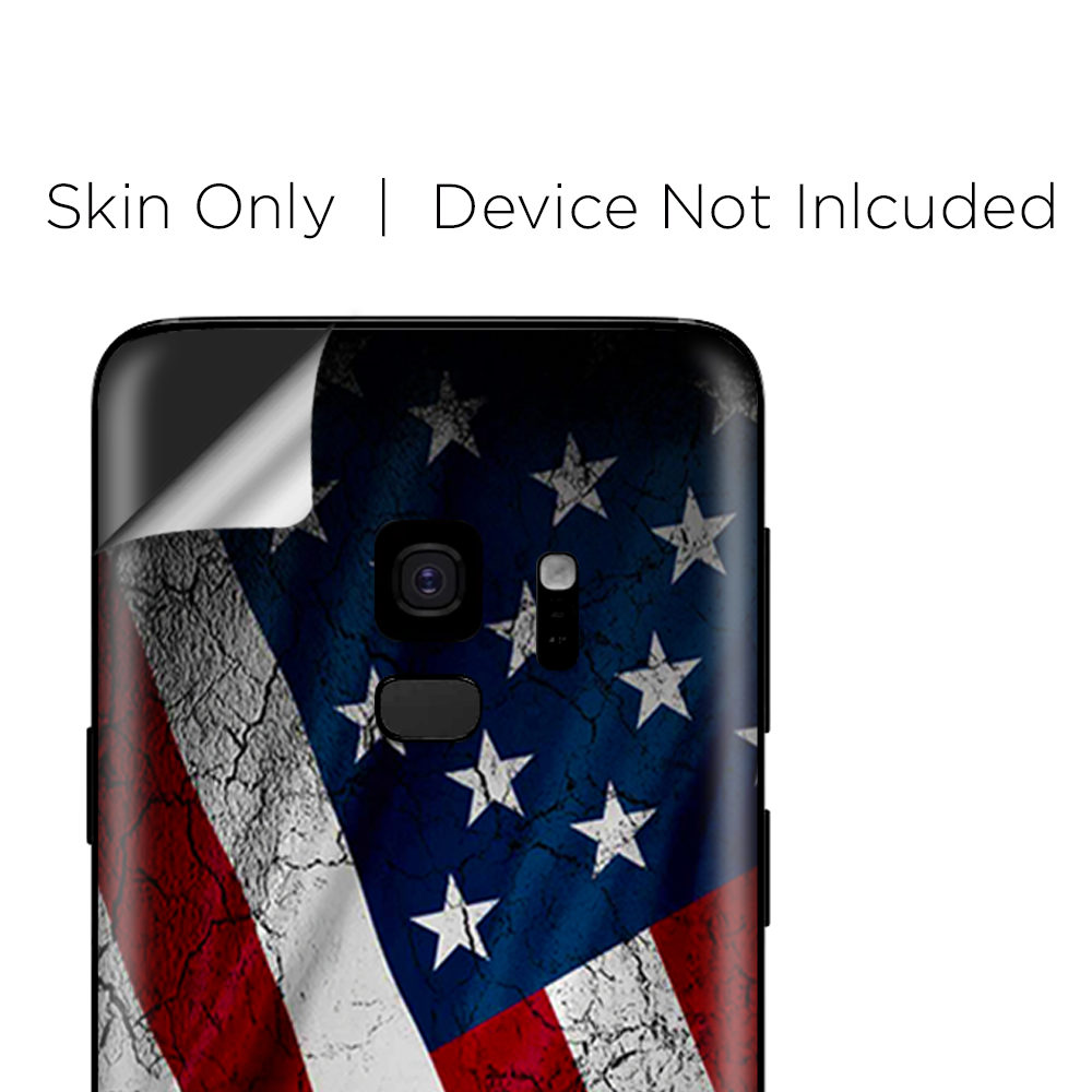 Samsung Galaxy S9 Skins Wrap - American Flag distressed wave