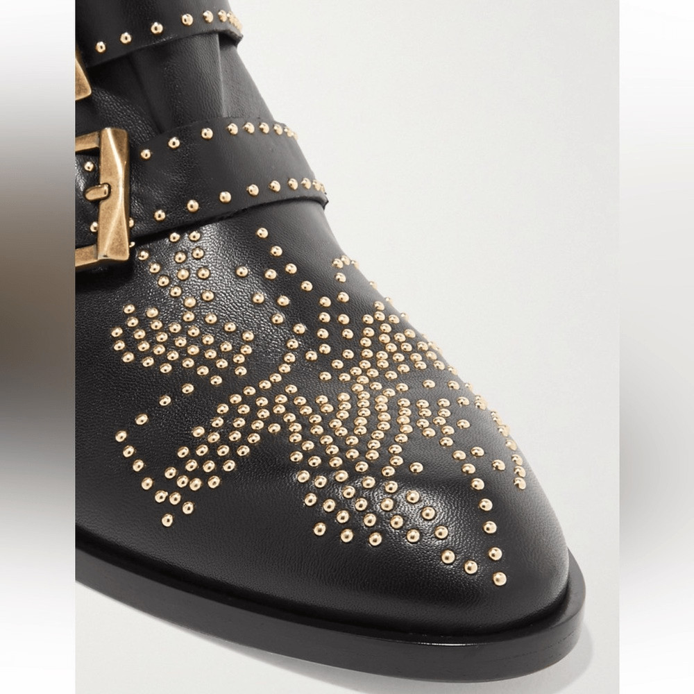 Chloe Susanna leather studded western booties