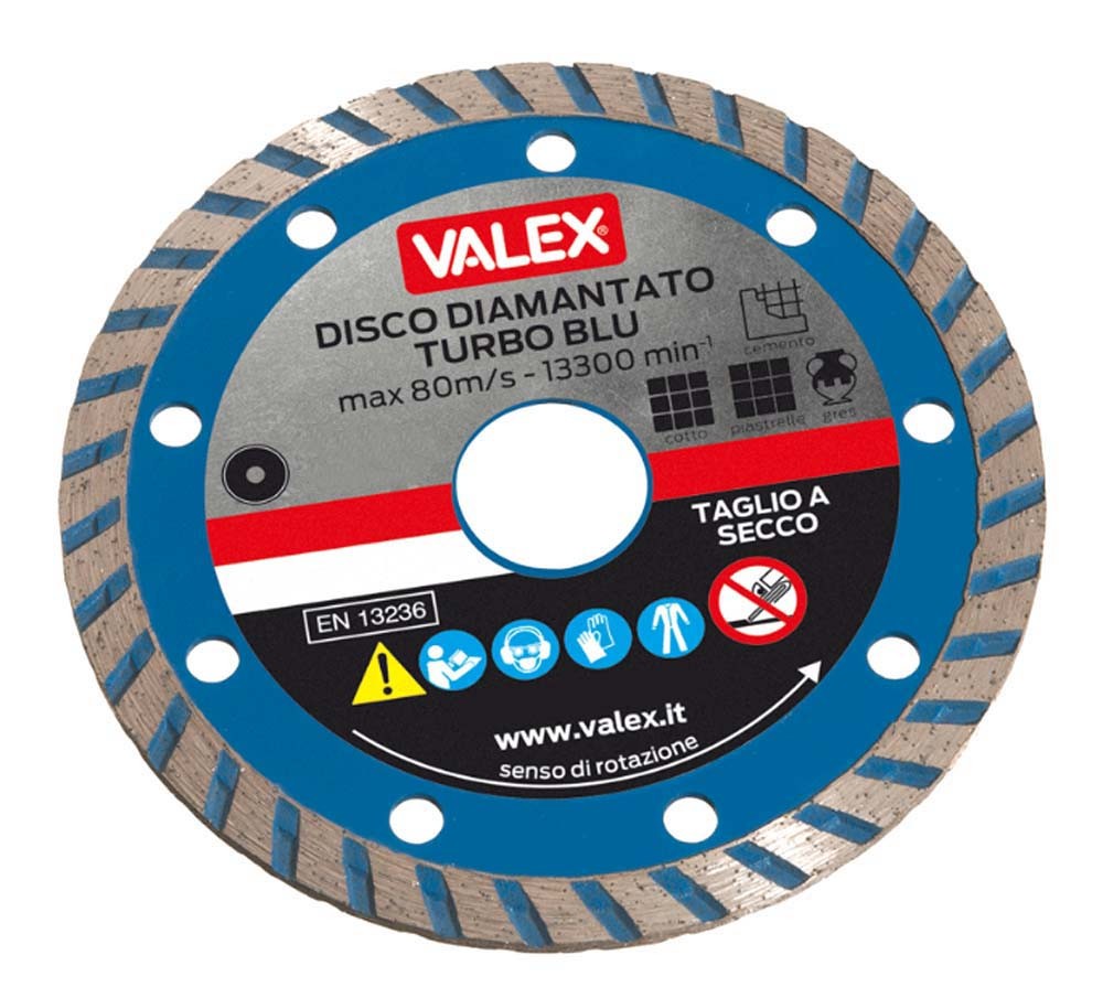 Diamond disc Ø 230 mm, thickness 3 mm TURBO BLUE Valex