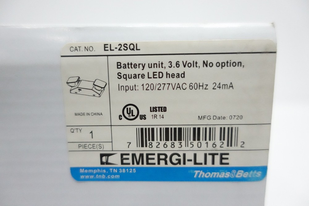 Thomas & Betts EL-2SQL Emergi-lite Square Led Head Light 120/277v-ac