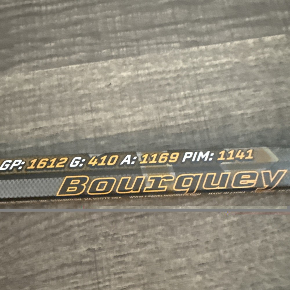 Ray Bourque "Bourquey" Career Statistics Commemorative Mini Stick