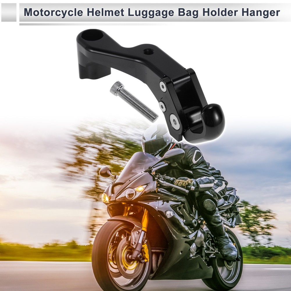 Motorcycle hook in alluper for Minio black, 1pc