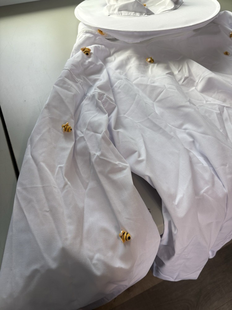 Bee Keeping Jacket Smock Hat Protective Coat Veil Beekeeping Pull Over XXL READ
