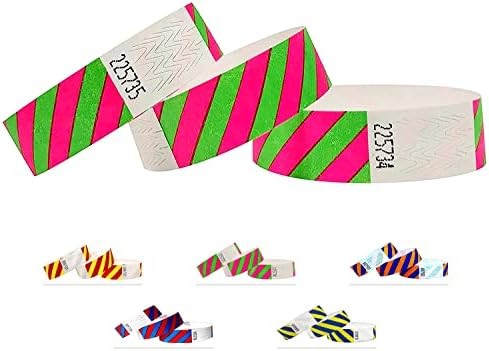 Tyvek Wristbands Events Pack Neon