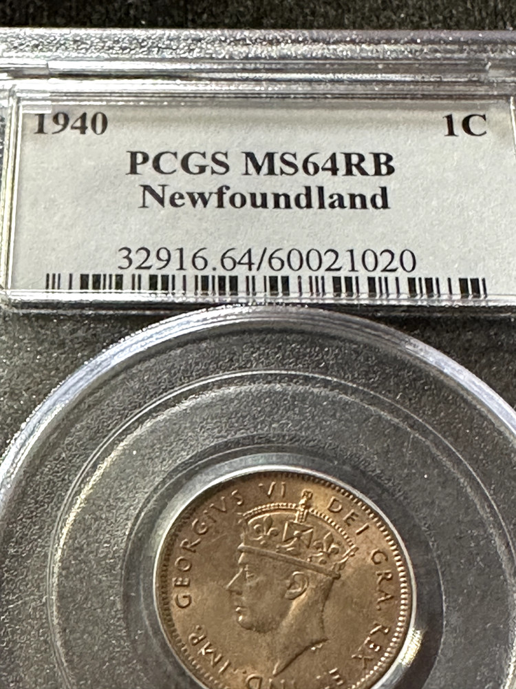 1940 PCGS Graded, Newfoundland Small ¢1 Cent, **MS-64** #1020