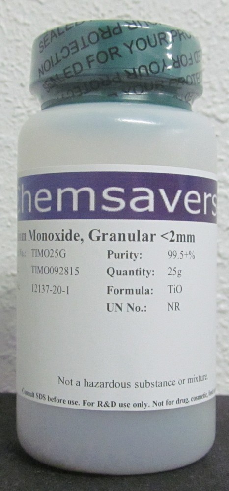 Titanium Monoxide, Granular 2mm, 99.5+%, Certified, 25g