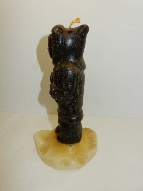 8 1/4" Tall Carved Eskimo Candle