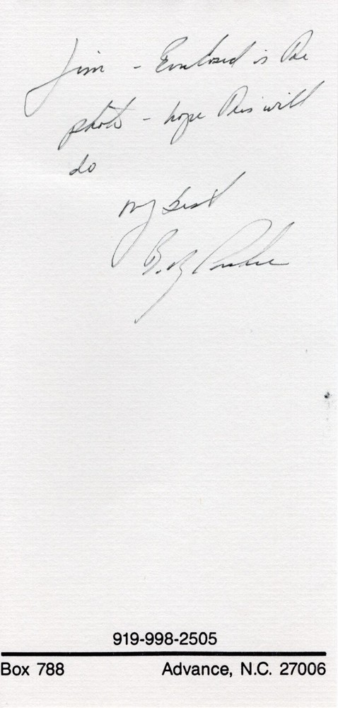 Billy Packer- Handwritten Signed Letter (Sportscaster)
