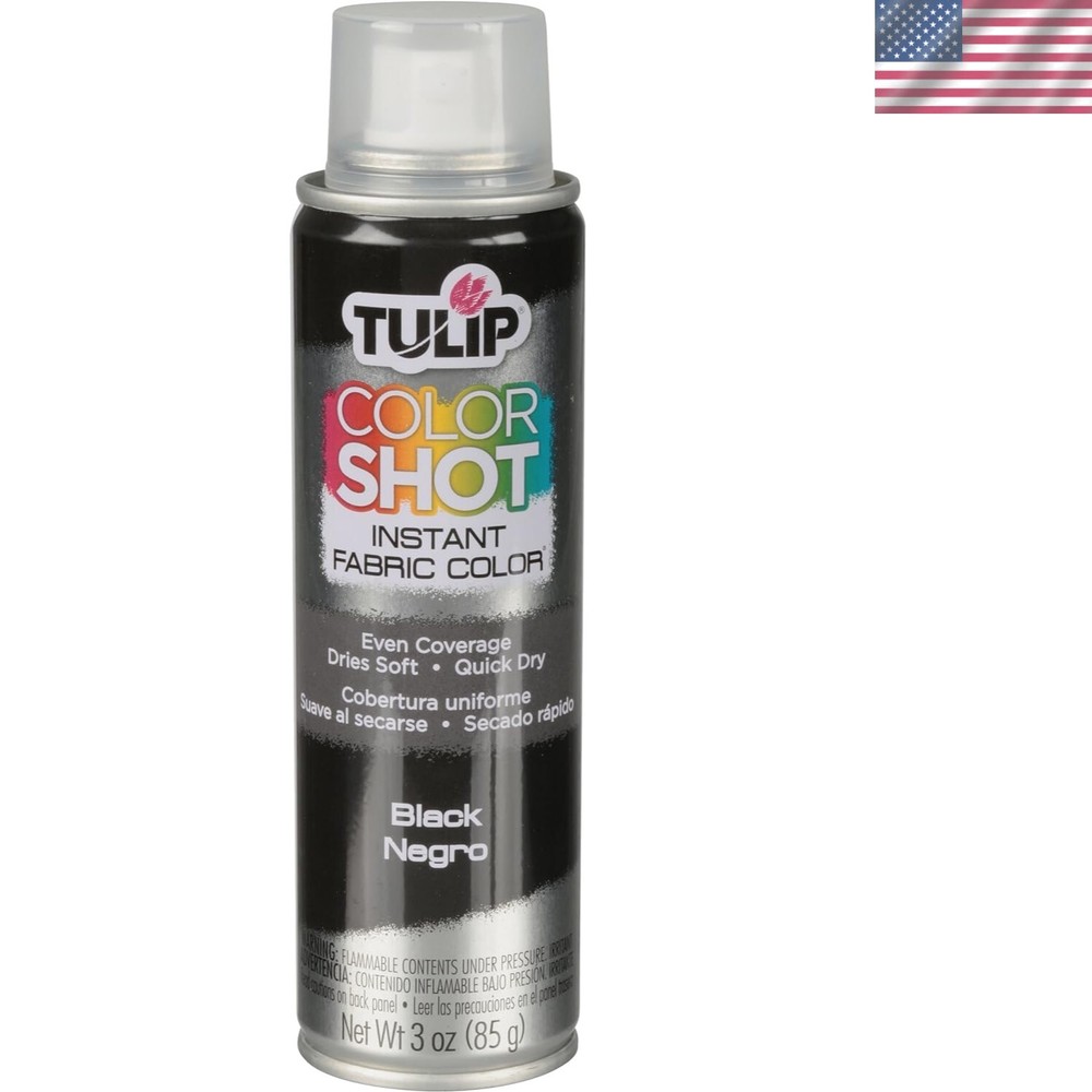 Versatile Black Fabric Spray Paint - 3oz for Creative Home and Apparel Projects