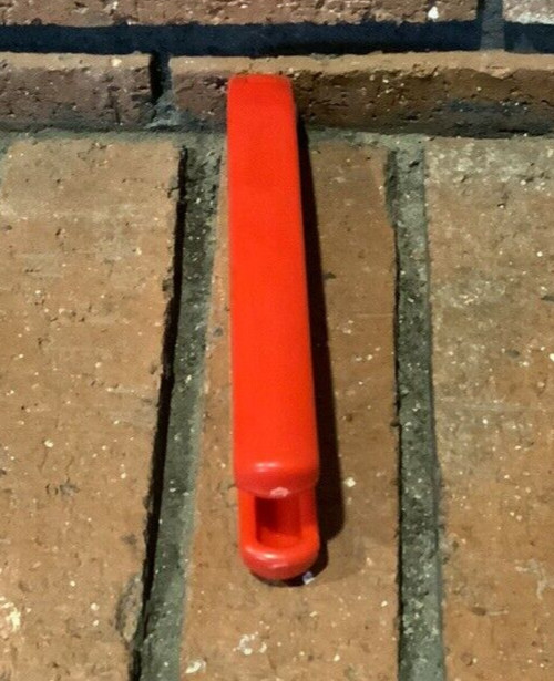 Nut Cracker Red Plastic Shell Cracker 6.5" Long