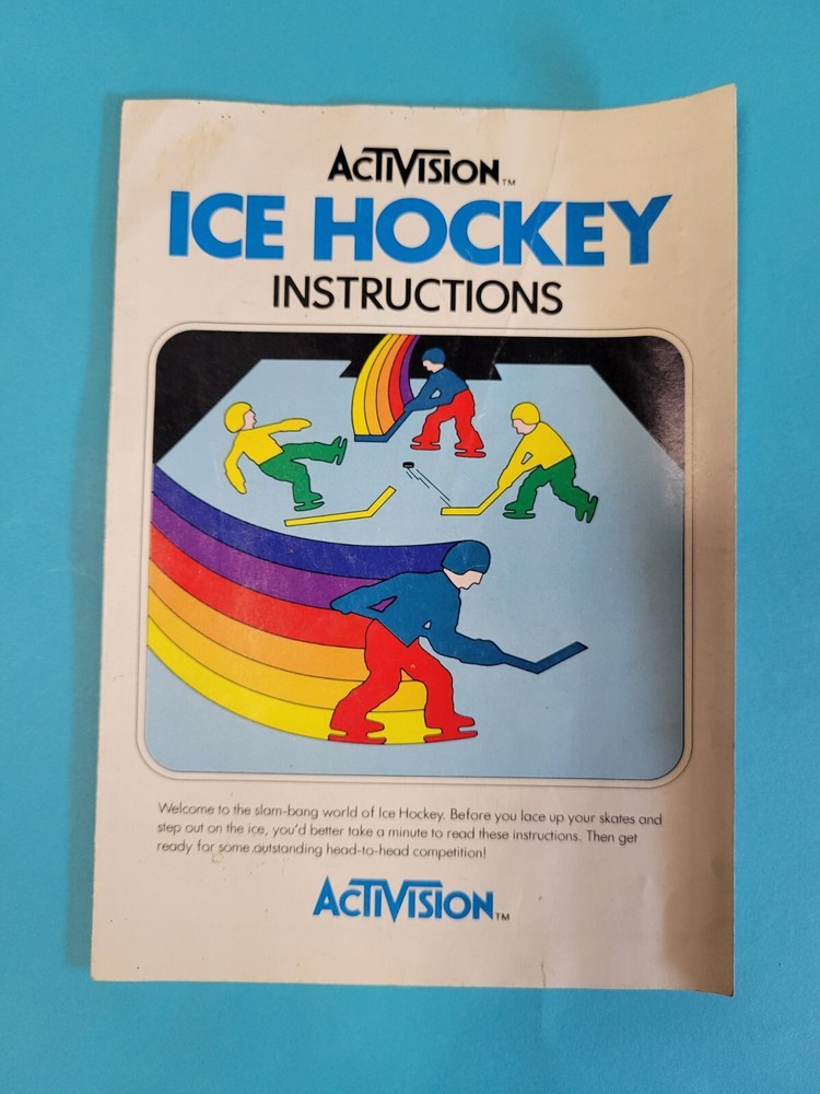 Atari Ice Hockey Game Original Manual Only