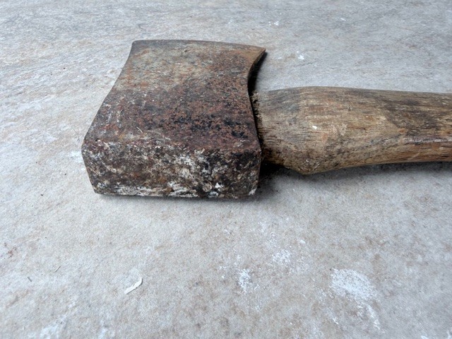 1.71 LBS Vintage Village Blacksmith Hatchet Axe, Original Handle, Rustic Tool