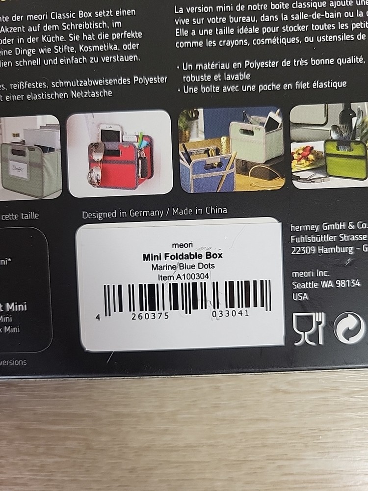 Mini Foldable Box Dots - Marine Blue Dots by Meori