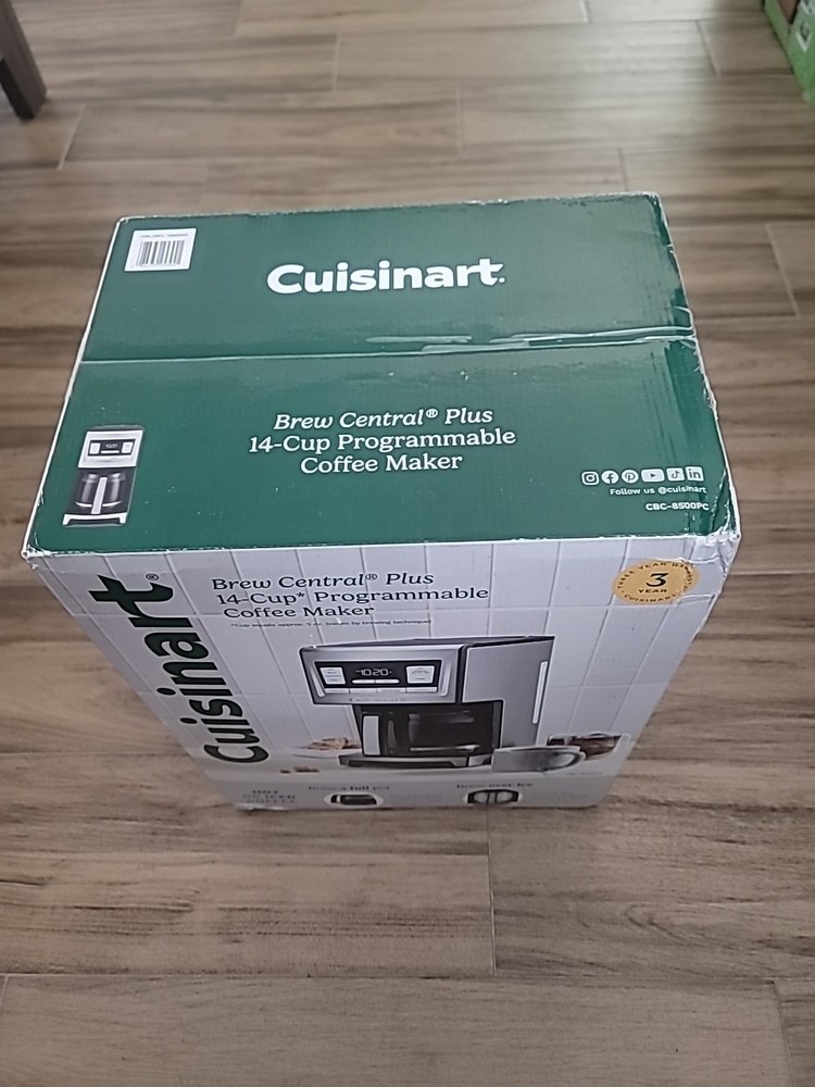 CUISINART BREW CENTRAL PLUS 14-CUP PROGRAMMABLE COFFEE MAKER, STAINLESS,NIB