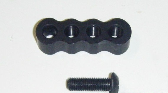 DAVIS STABILIZER OFFSET BRACKET - 4 hole-Black( three tapped-one hole.
