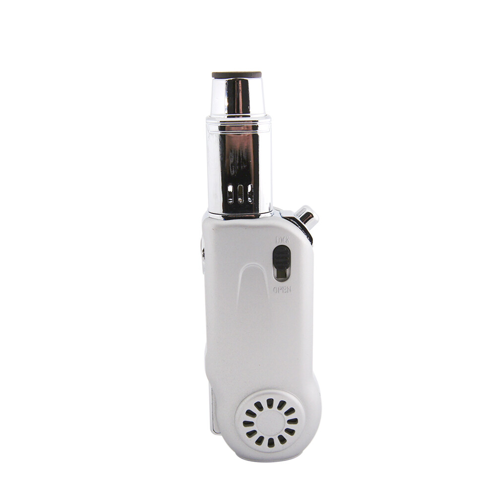 Big Torch Lighter Adjustable Refillable Red Black Blue Silver W/Pouch IMPERFECT