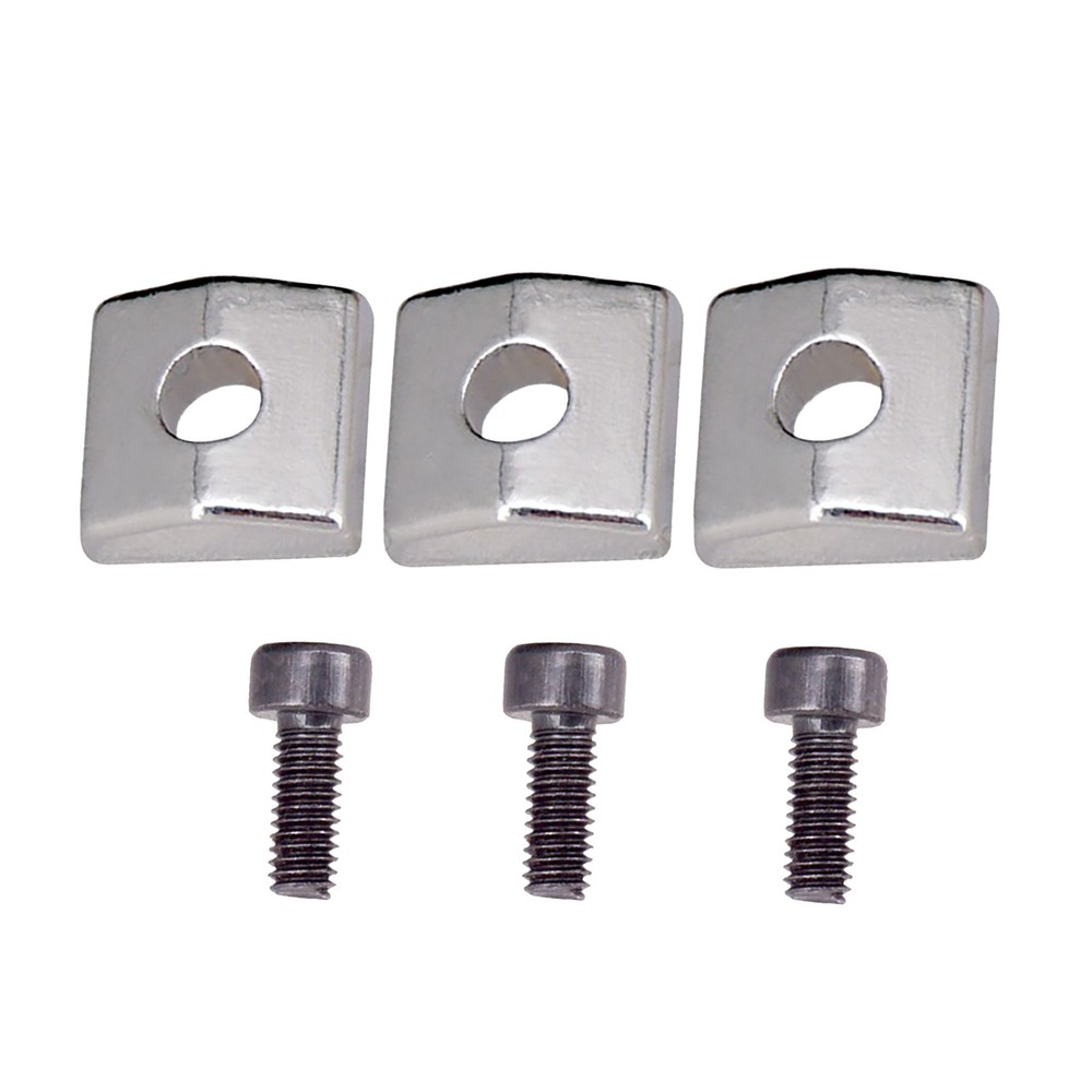 3*Nut Block Clamp & 3*Screws For Electric Guitar Tremolo Bridge Strings Locking