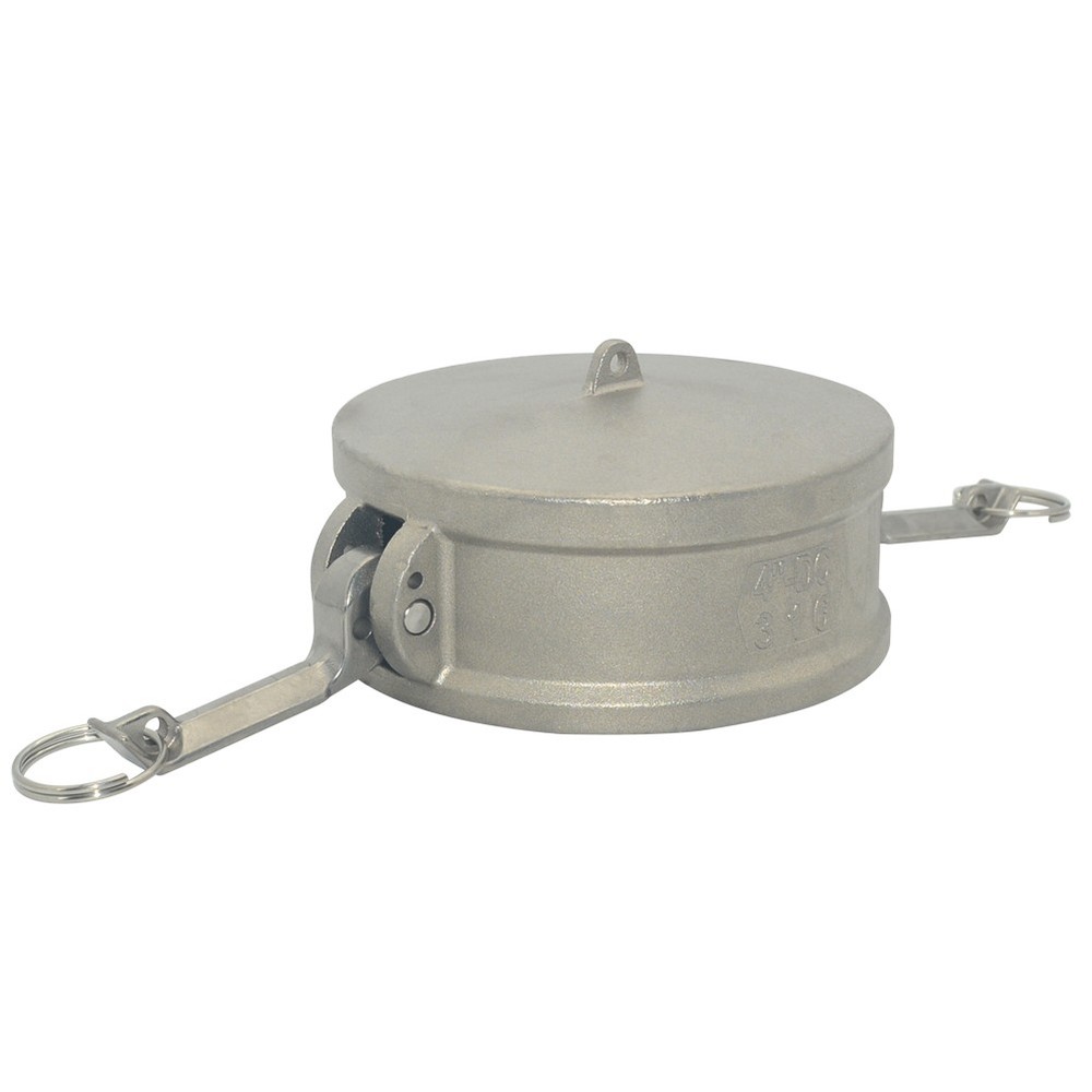 4" 4 inch Type DC Dust Cap Coupler Stainless Steel Fitting Camlock US STOCK
