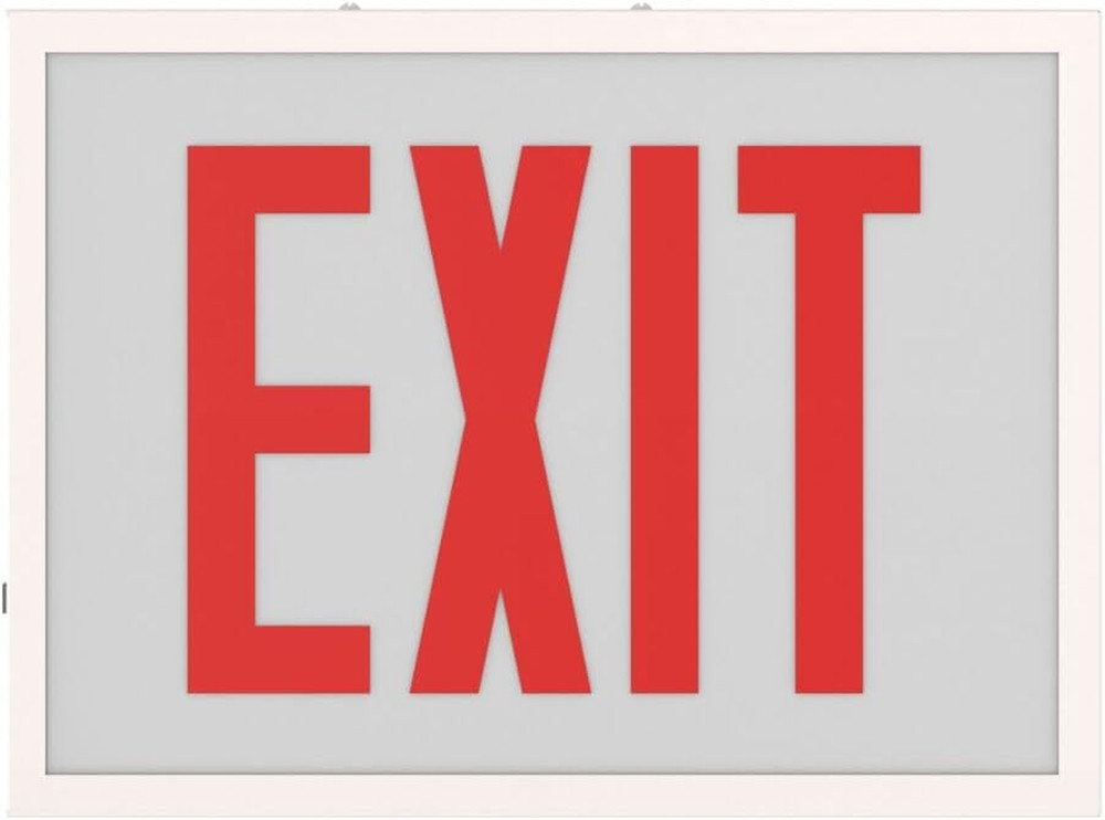 Indura TCE Exit Sign with LED Light Source, Steel Construction, Switchable Red a