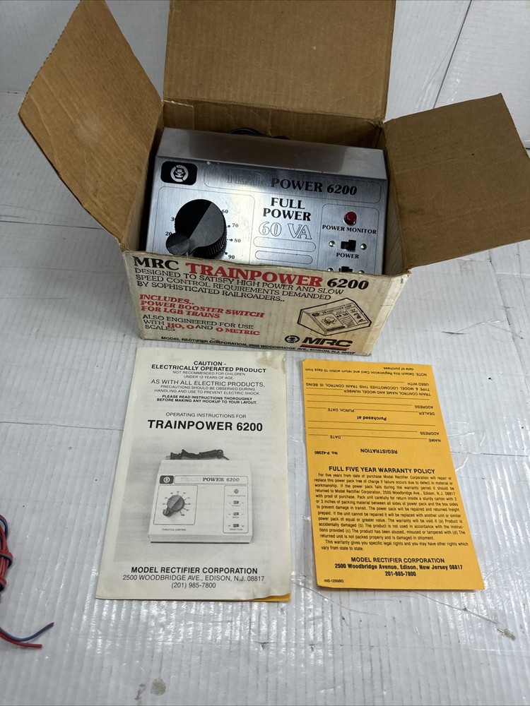 MRC Train Power 6200 G / Ho / N Scale Transformer, Controller For Train Set
