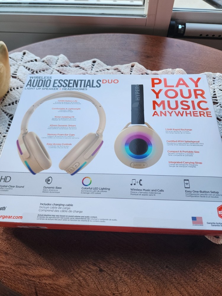 Hypergear Wireless Audio Essentials Duo With Light-Up Bluetooth Speaker