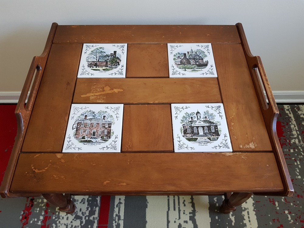 ANTIQUE PRIMITIVE COUNTRY SHERATON Coffee TABLE - RUSTIC
