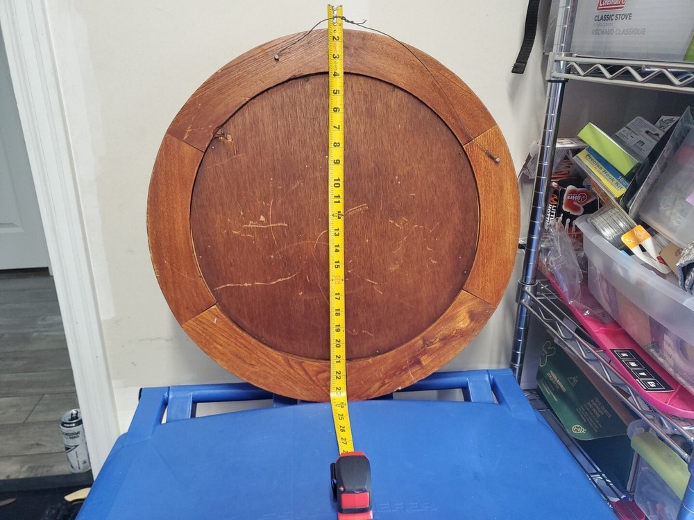 Large Antique Circular Wall Clock Trade Mark "S" Working