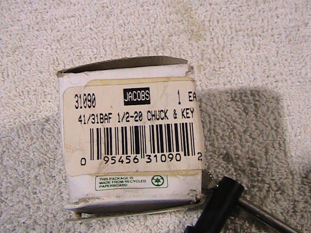 Jacobs 41BA Drill Chuck 0-3/8, 1/2-20 Threaded Mount