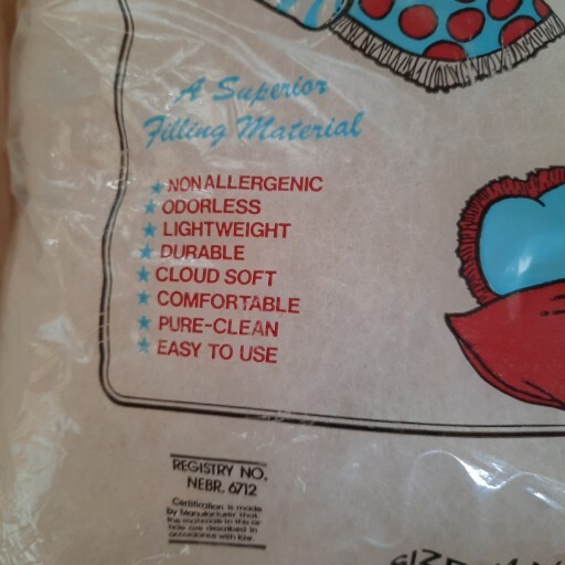 2 Vintage 14 Inch Square Pillow Polyester Inserts