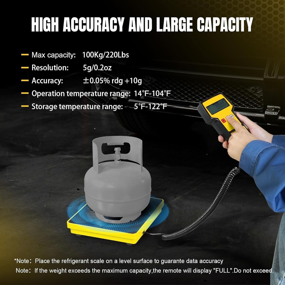 220 LBS HVAC Freon Scale High Precision Charging Refrigerant Scale